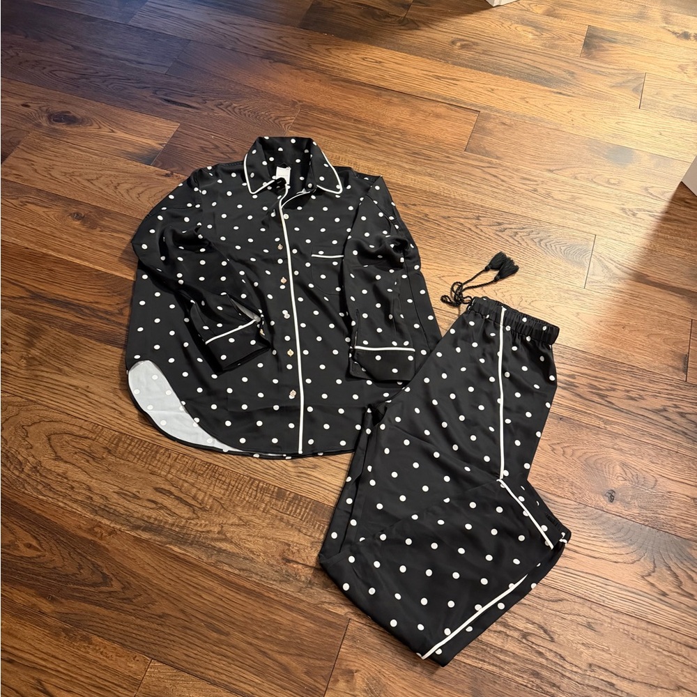 Negative Underwear Black and White Polka Dot Pajama Set